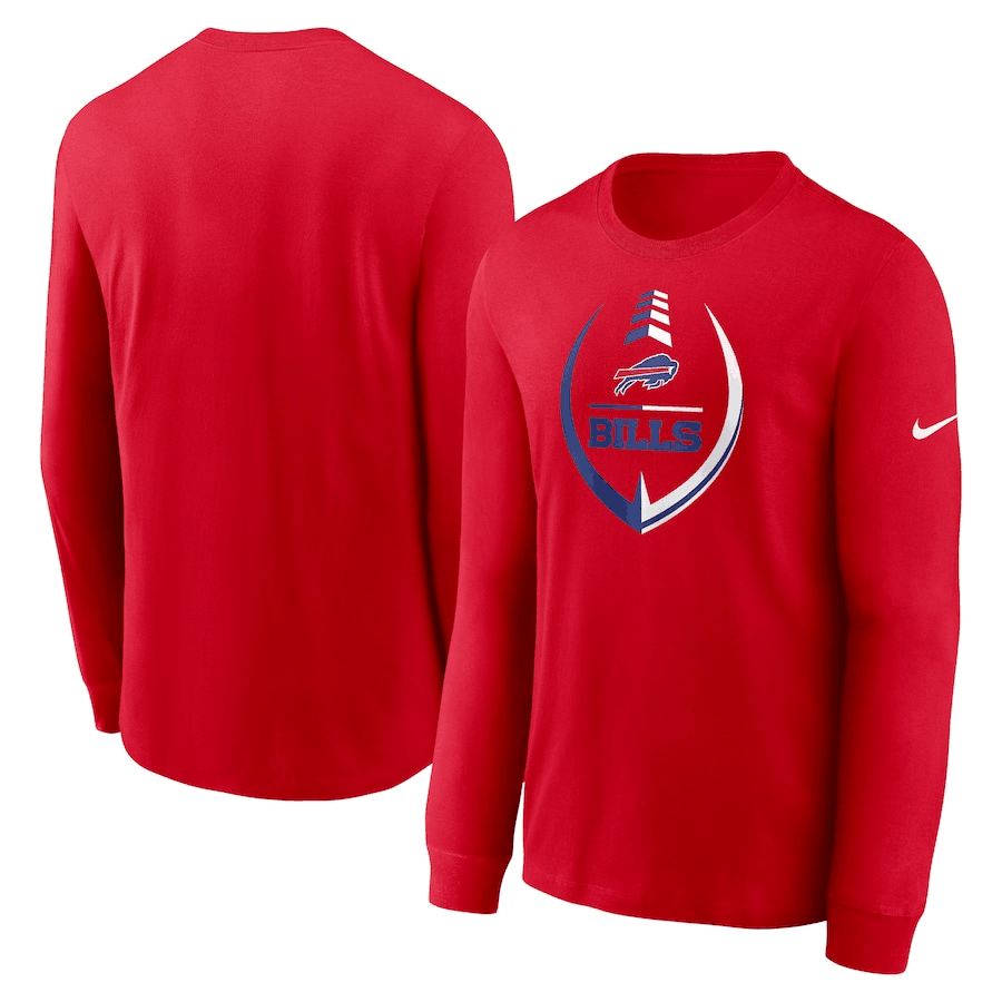 Men's Buffalo Bills Red Icon Legend Performance Long Sleeve T-Shirt Men's Buffalo Bills Red Icon Legend Performance Long Sleeve T-Shirt